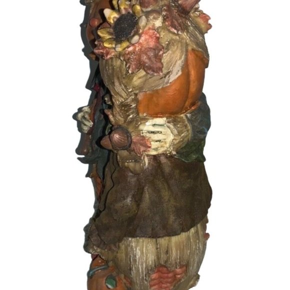 Halloween Corncob Pumpkin Head Couple Centerpiece Table Decoration - Picture 6 of 16